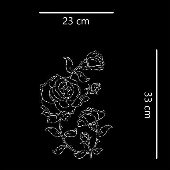 Aplique Rosas Strass BY DELUXE Chile