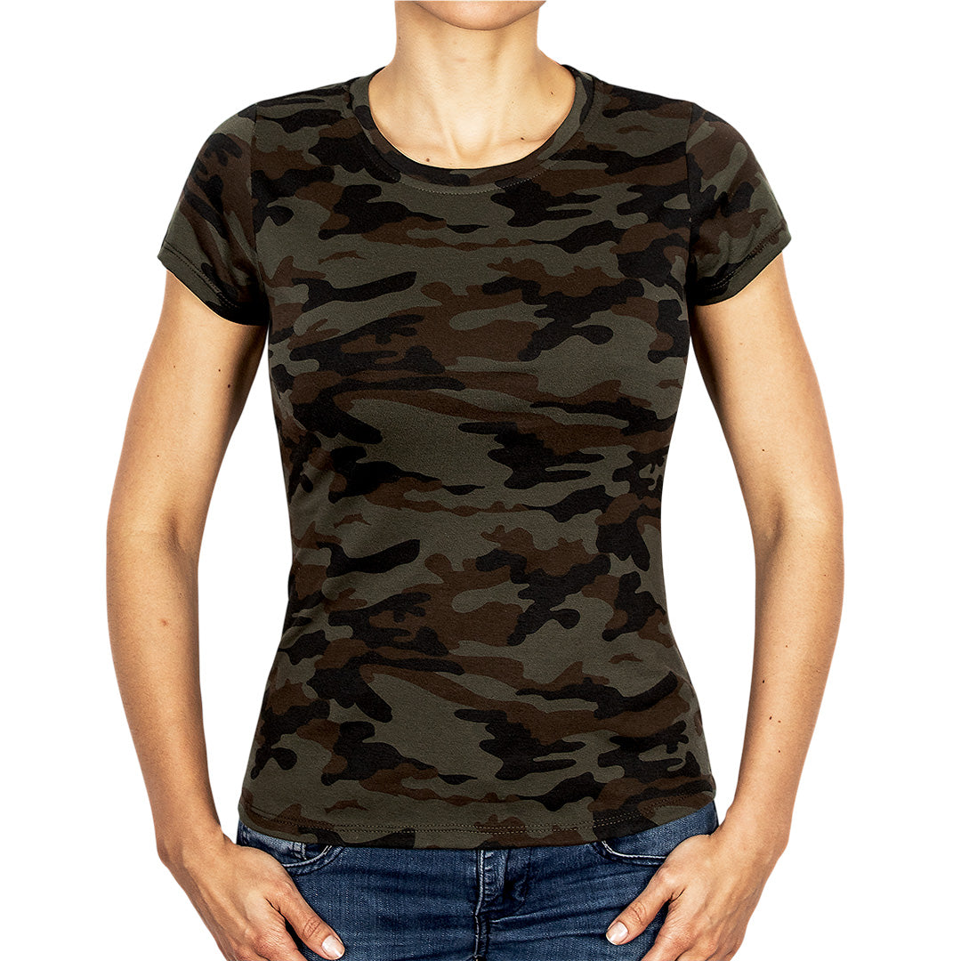 Polera Algodón Camuflada Manga Corta Cuello Redondo BY DELUXE Chile