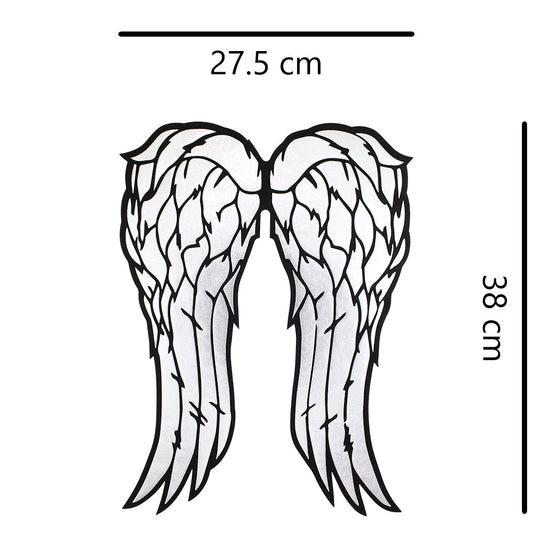 Parche Alas Daryl Plateadas Brillante 3D BY DELUXE Chile