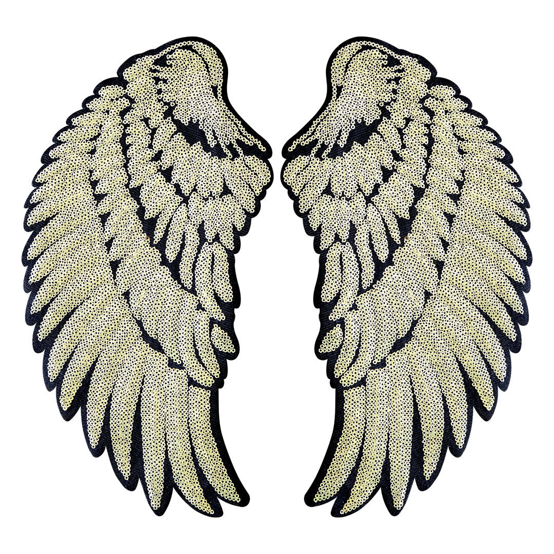 Parche Alas Doradas Extra Grandes Lentejuelas BY DELUXE Chile