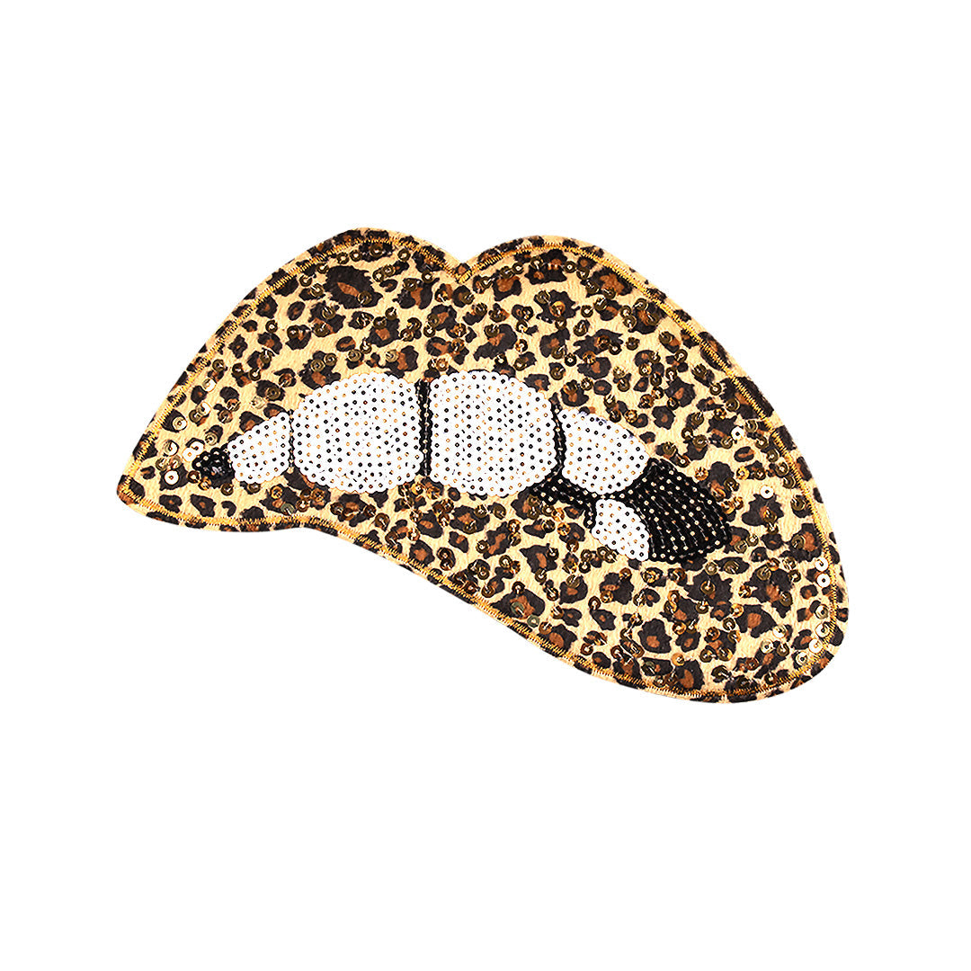 Parche Boca Animal Print Lentejuelas BY DELUXE Chile