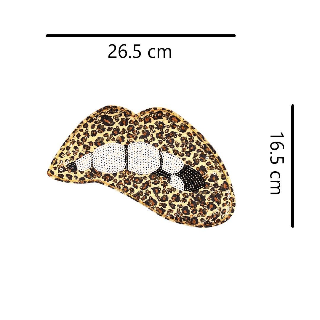 Parche Boca Animal Print Lentejuelas BY DELUXE Chile