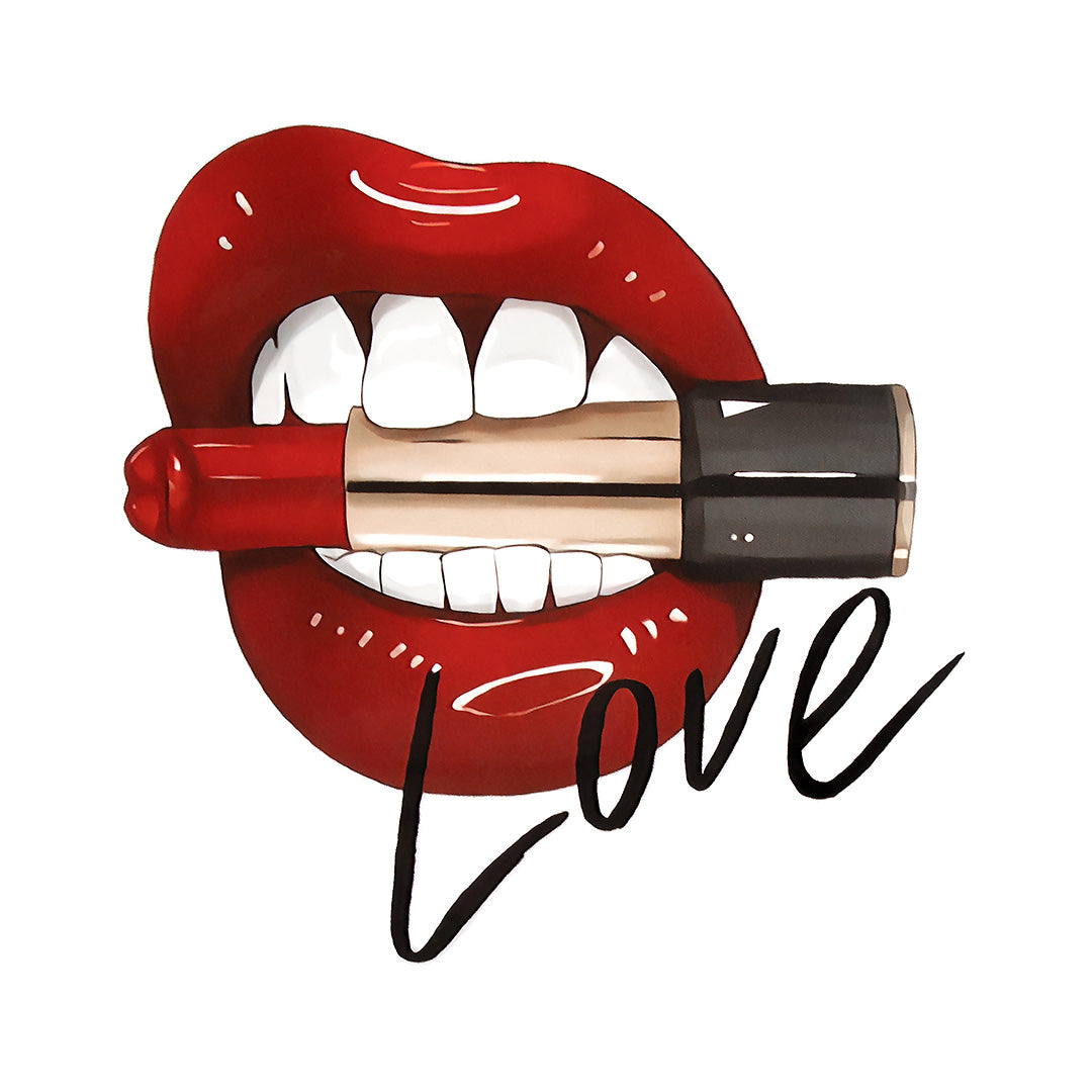 Aplique en Vinilo Love Boca Labial BY DELUXE Chile