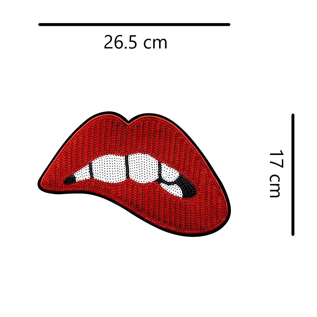 Parche Boca Roja Lentejuelas BY DELUXE Chile