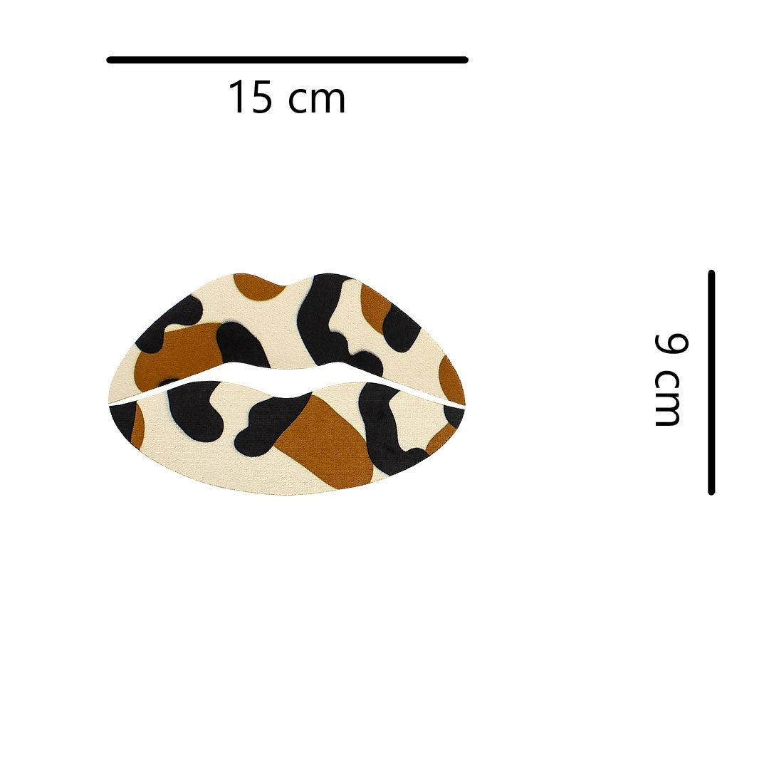 5 Unidades Parche Boca Animal Print Felpa BY DELUXE Chile