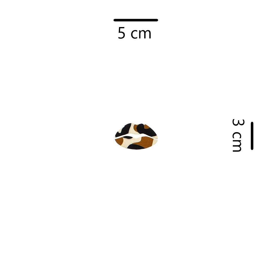 5 Unidades Parche Boca Animal Print Felpa BY DELUXE Chile