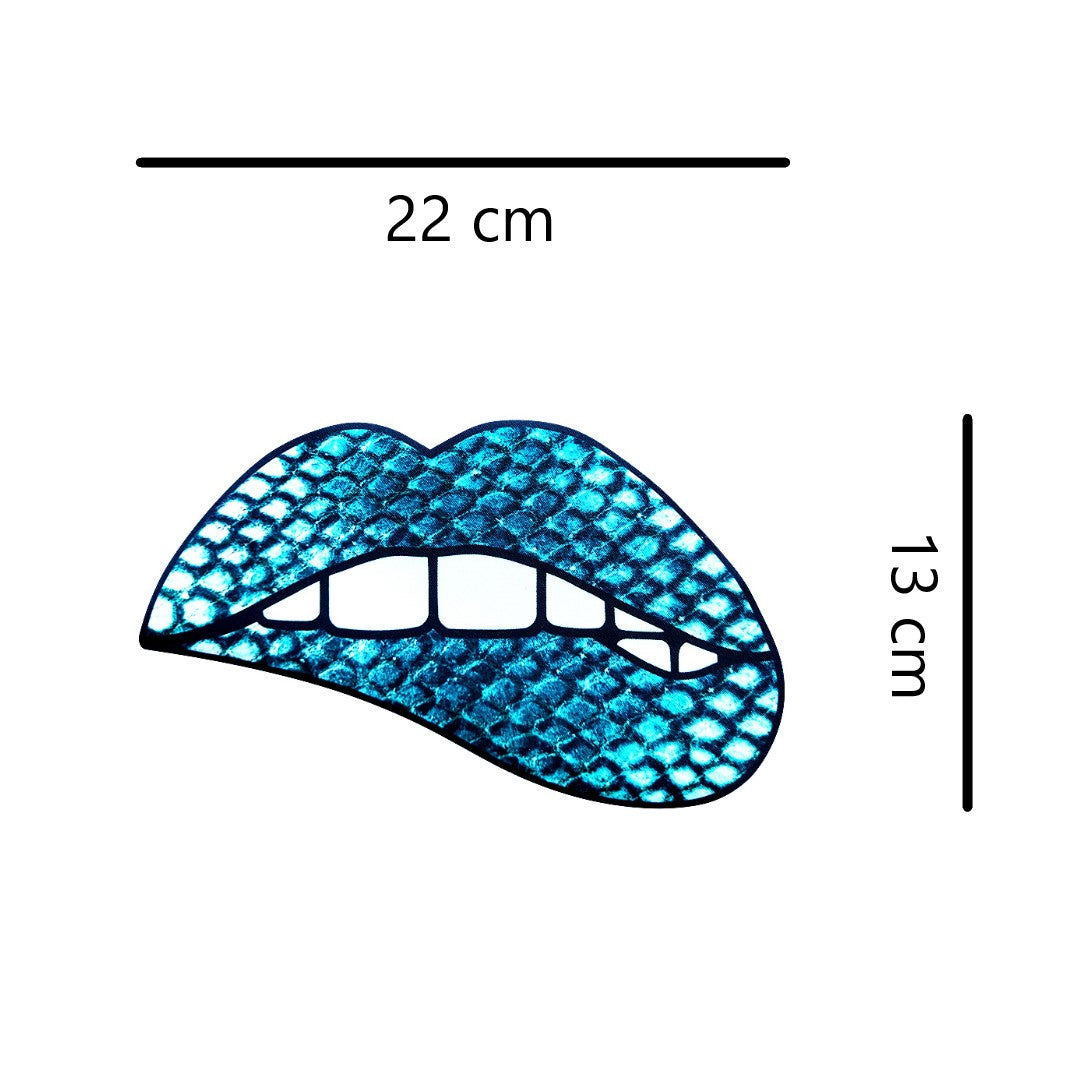 Parche Boca Serpiente Aguamarina Animal Print BY DELUXE Chile