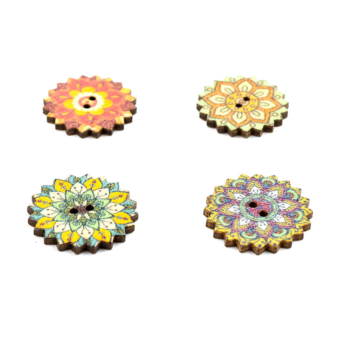 10 Unidades Botones Vintage Estrella Madera BY DELUXE Chile