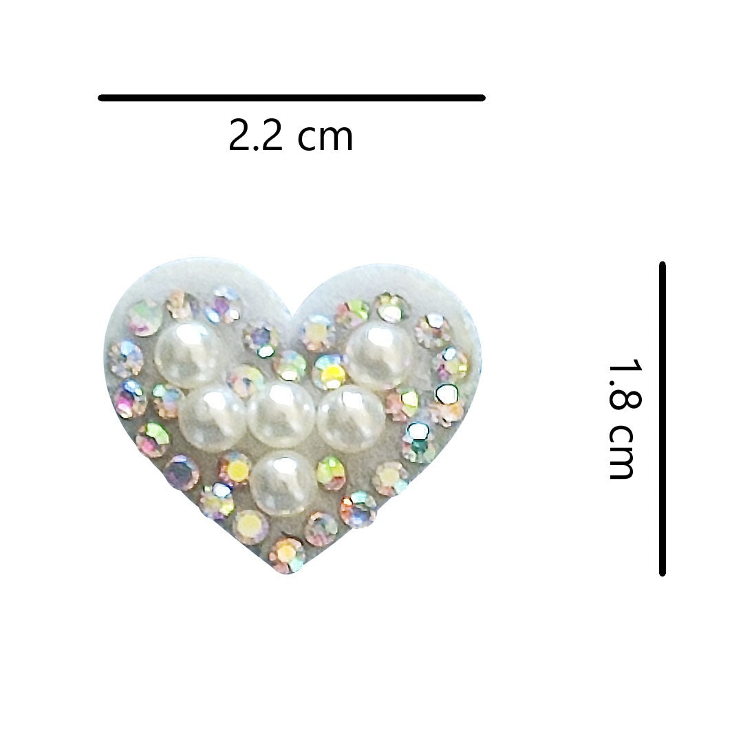 20 Unidades Decoración Corazón Perlas Brillantes BY DELUXE Chile