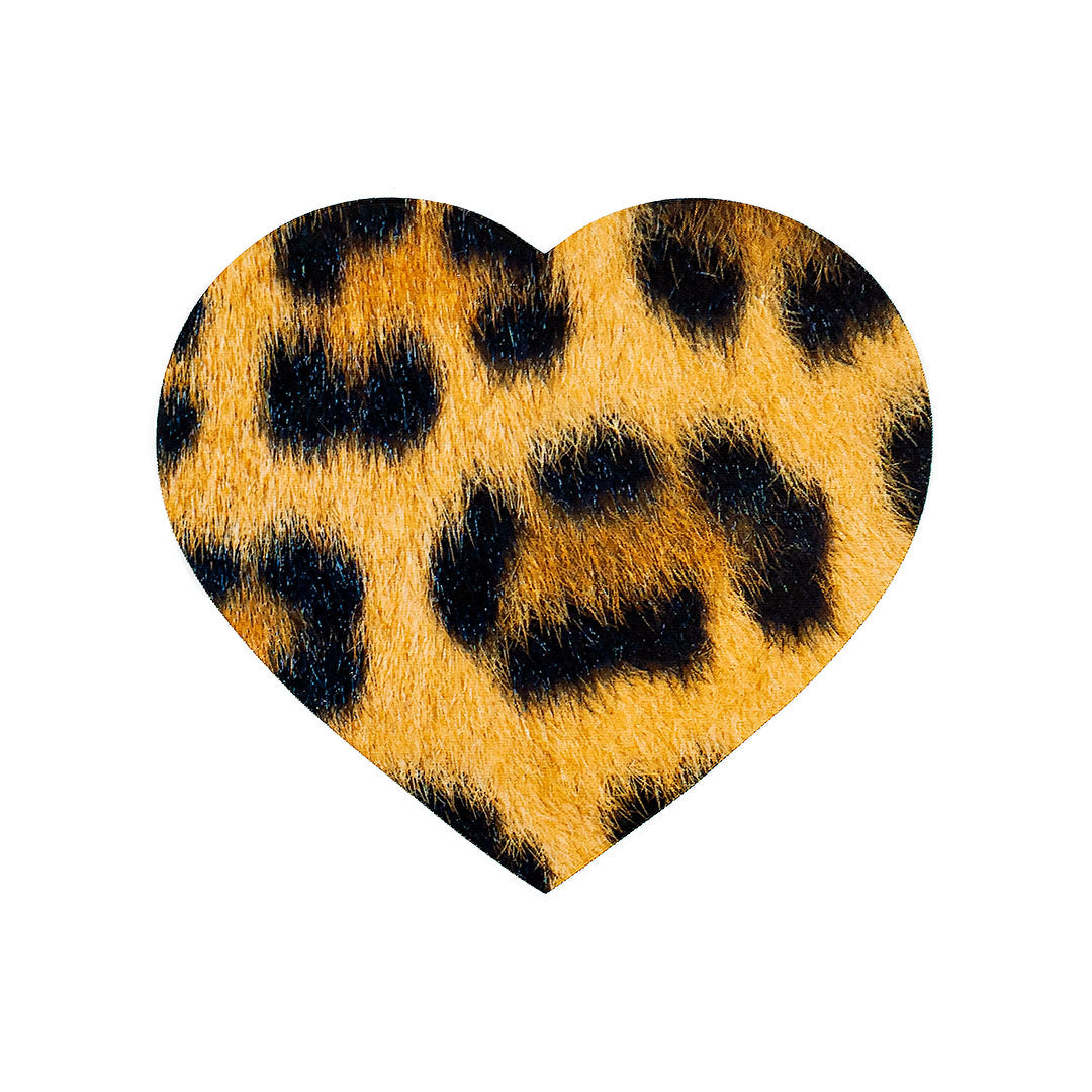 Parche Corazón Animal Print Felpa BY DELUXE Chile