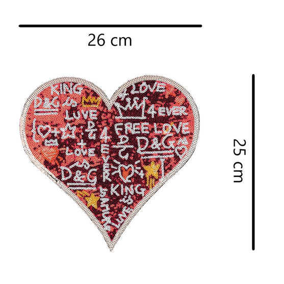Parche Corazón Graffiti Lentejuelas BY DELUXE Chile