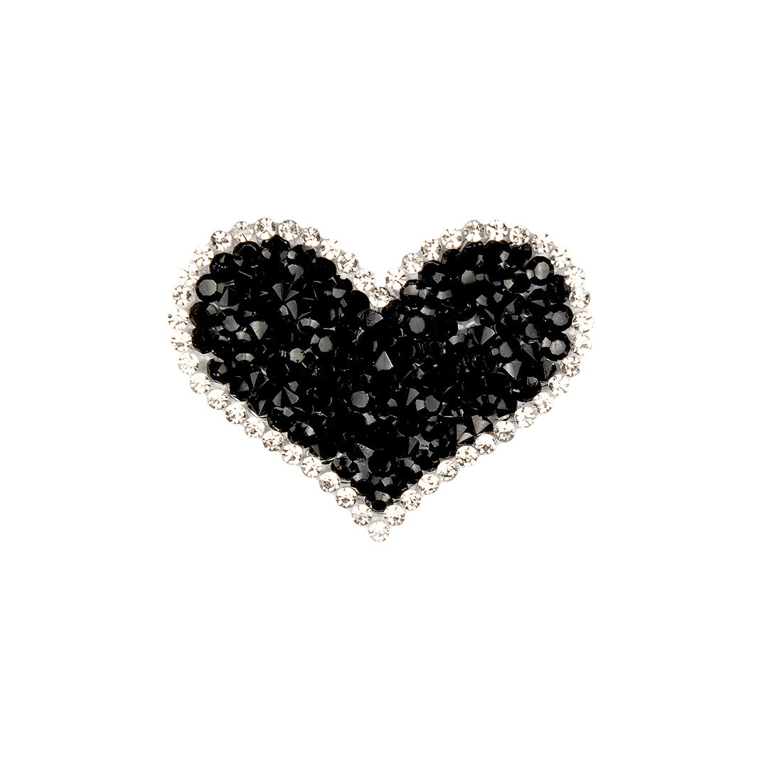 5 Unidades Decoración Corazón Negro Brillantes BY DELUXE Chile