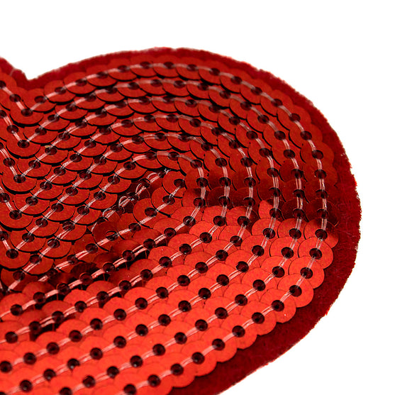 5 Unidades Parche Corazón Rojo Pequeño Lentejuelas BY DELUXE Chile