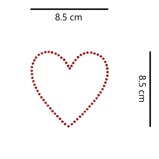 Aplique Corazón Rojo Strass BY DELUXE Chile
