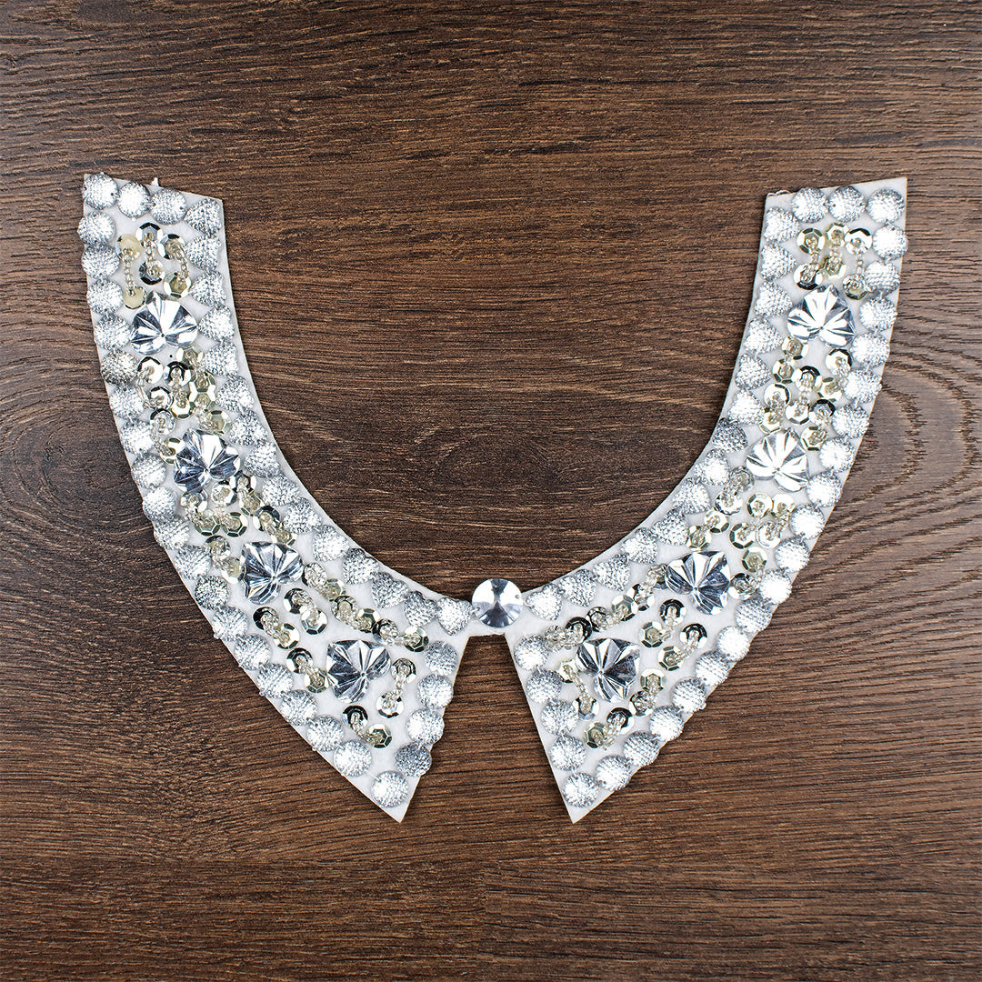 Cuello Lentejuelas Corazones Redondo BY DELUXE Chile