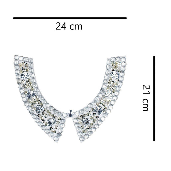 Cuello Lentejuelas Corazones Redondo BY DELUXE Chile