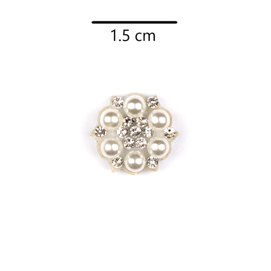15 Unidades Decoración Flor Perlas Brillantes BY DELUXE Chile