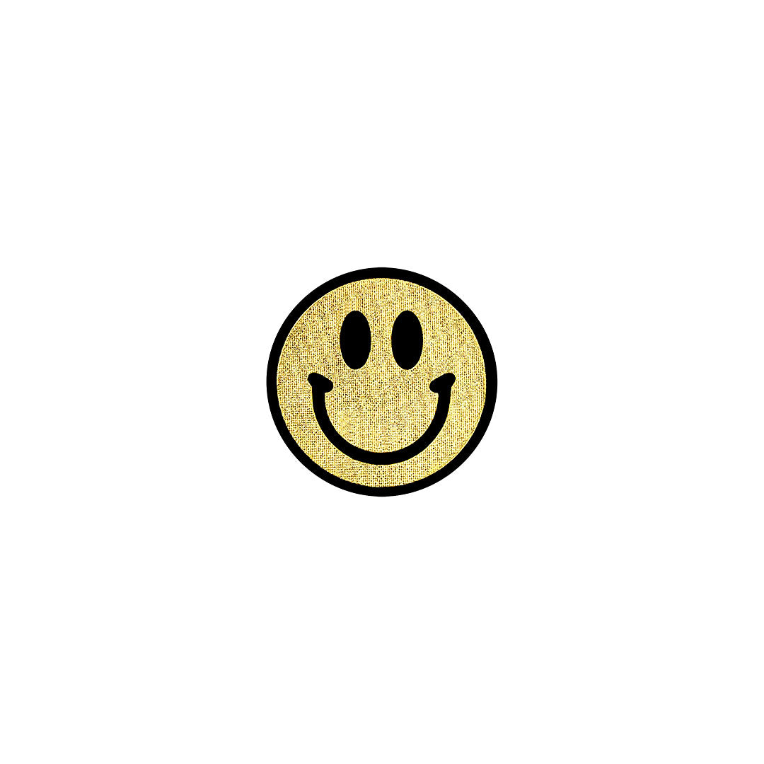 5 Unidades Parche Emoji Sonriente Dorado BY DELUXE Chile