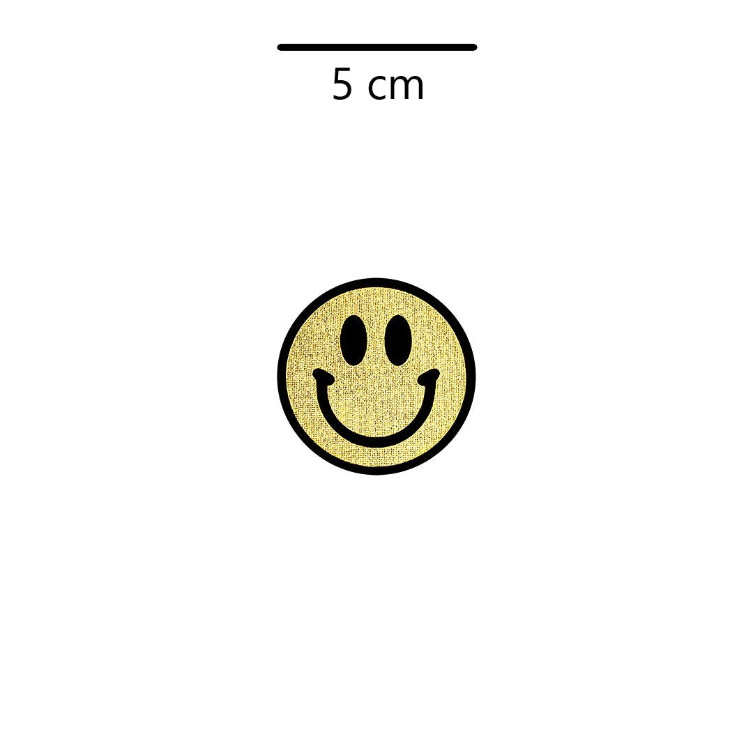 5 Unidades Parche Emoji Sonriente Dorado BY DELUXE Chile