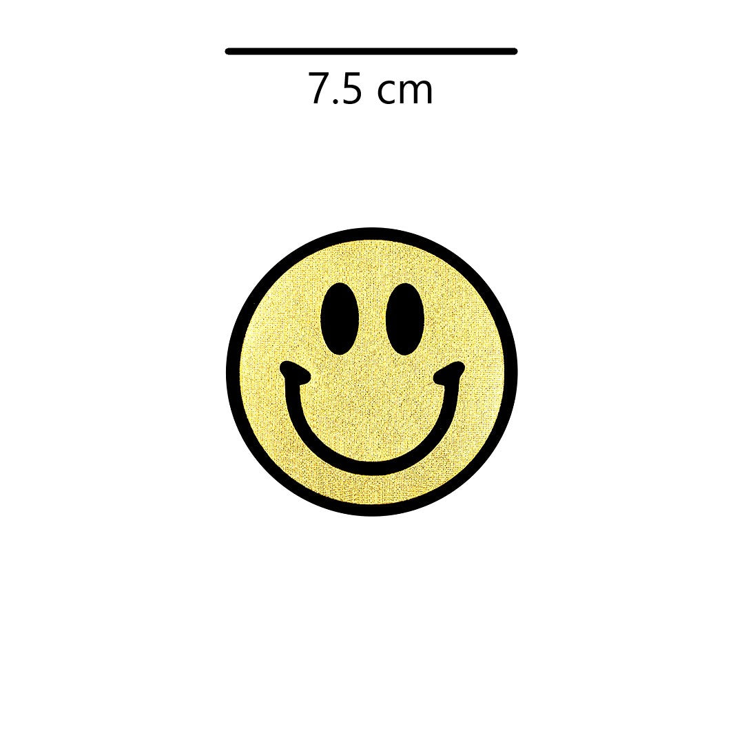 5 Unidades Parche Emoji Sonriente Dorado BY DELUXE Chile