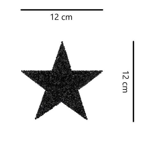 Decoración Estrella Negra Mediana Cristales BY DELUXE Chile