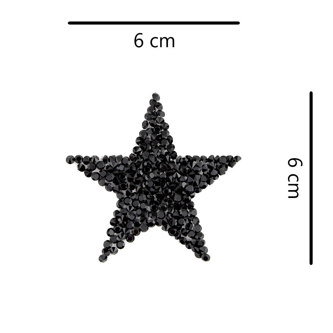 Decoración Estrella Negra Pequeña Cristales BY DELUXE Chile