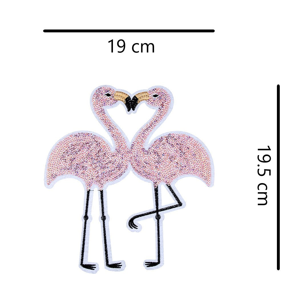 Parche Flamingos Lentejuelas BY DELUXE Chile