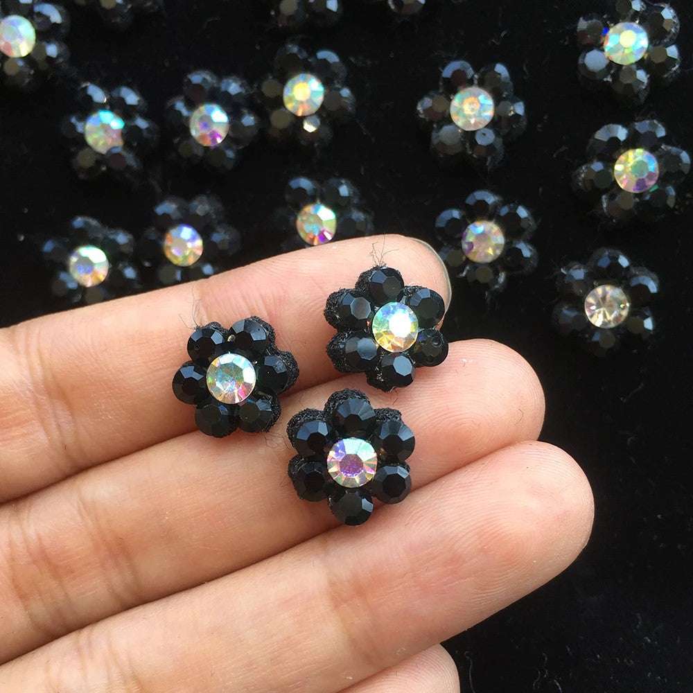 50 Unidades Decoración Flor Negra Brillantes BY DELUXE Chile