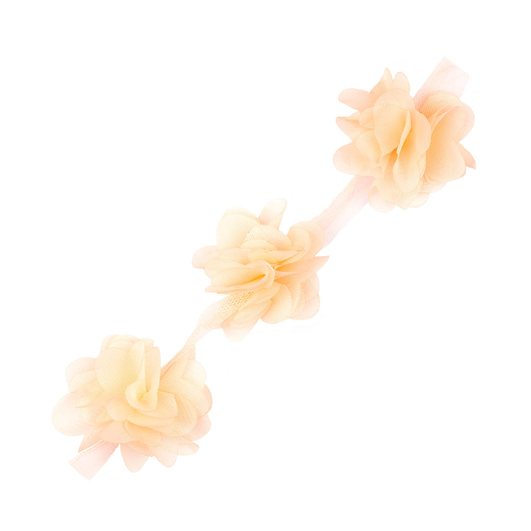 10 Unidades de Flores 3D Salmón Tela BY DELUXE Chile