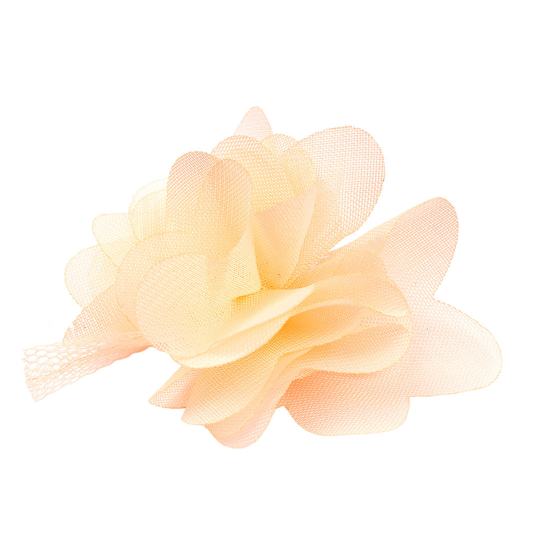 10 Unidades de Flores 3D Salmón Tela BY DELUXE Chile