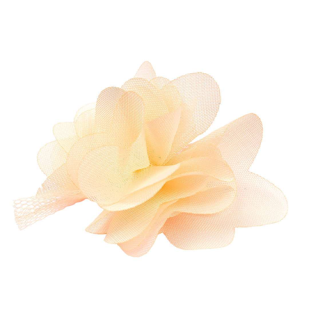 10 Unidades de Flores 3D Salmón Tela BY DELUXE Chile