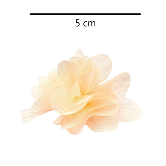 10 Unidades de Flores 3D Salmón Tela BY DELUXE Chile