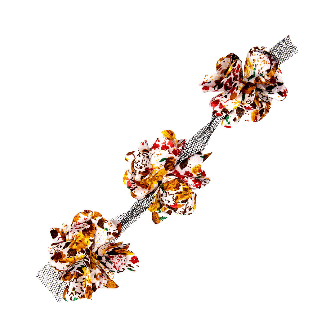 10 Unidades de Flores 3D Floreadas Tela BY DELUXE Chile