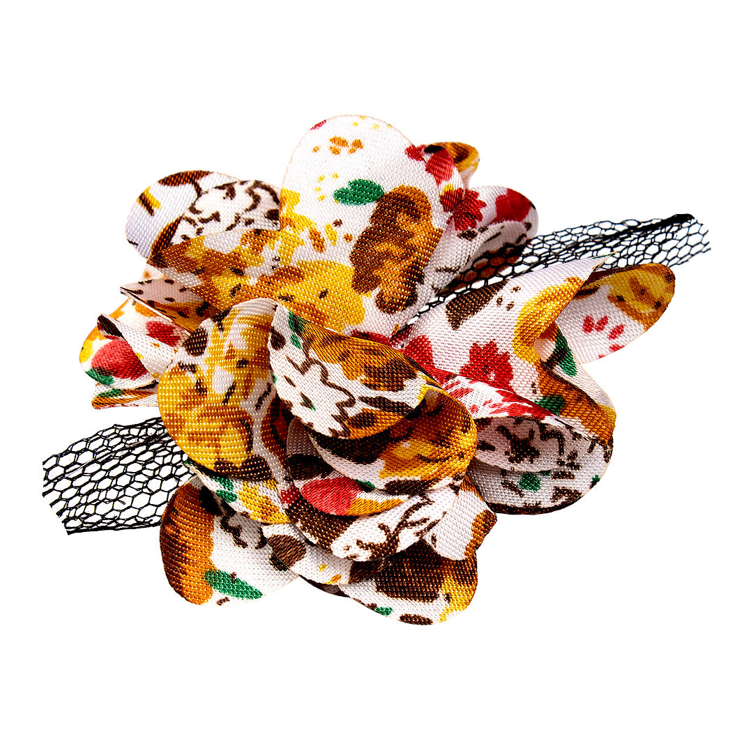 10 Unidades de Flores 3D Floreadas Tela BY DELUXE Chile