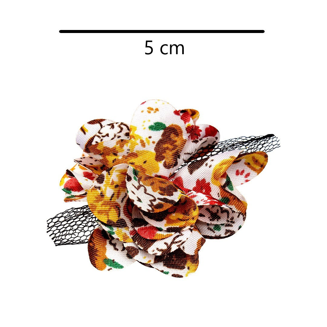 10 Unidades de Flores 3D Floreadas Tela BY DELUXE Chile