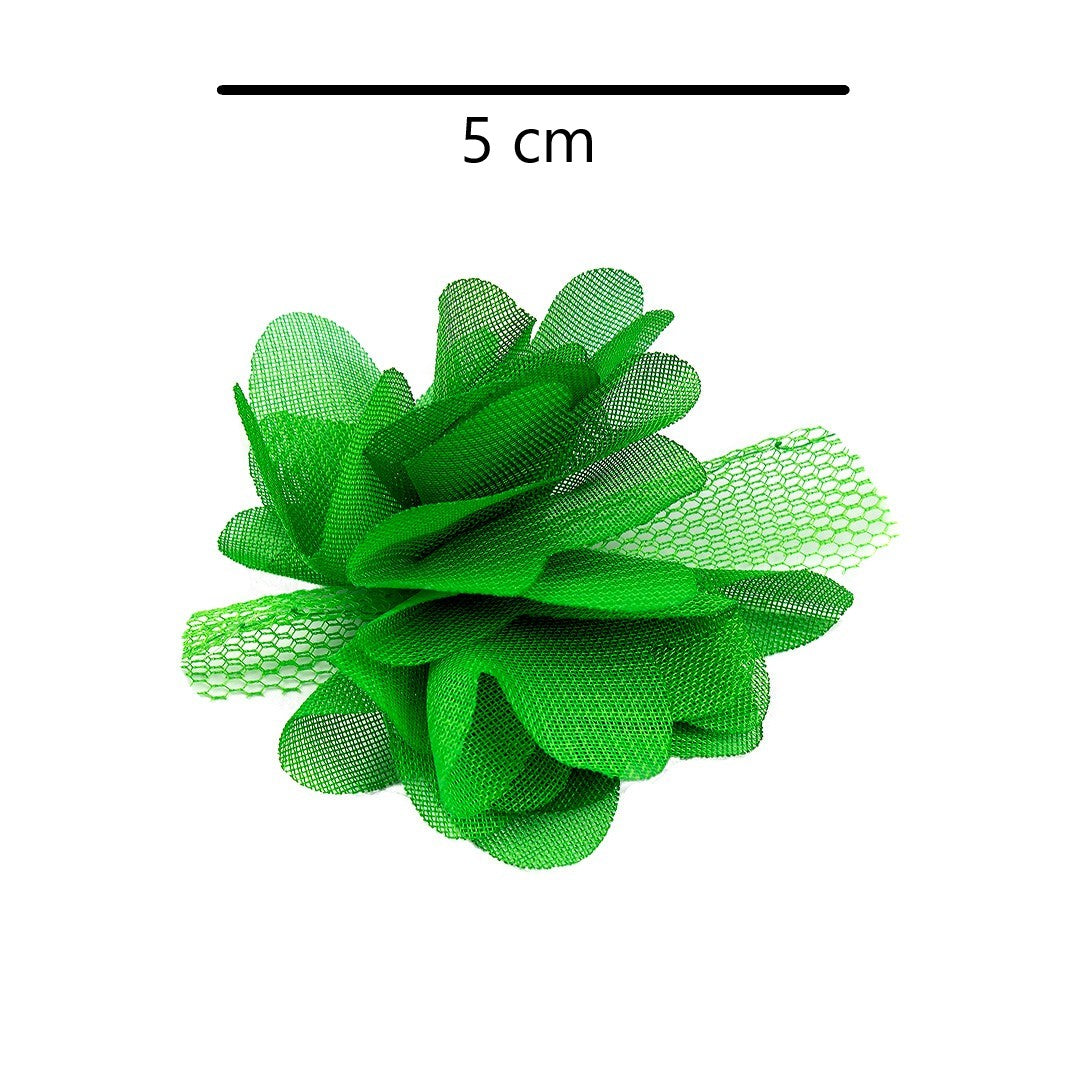 10 Unidades de Flores 3D Verde Tela BY DELUXE Chile