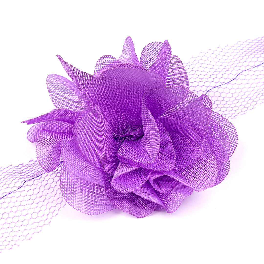 10 Unidades de Flores 3D Moradas Tela BY DELUXE Chile