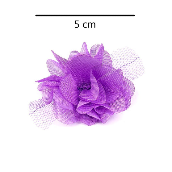 10 Unidades de Flores 3D Moradas Tela BY DELUXE Chile