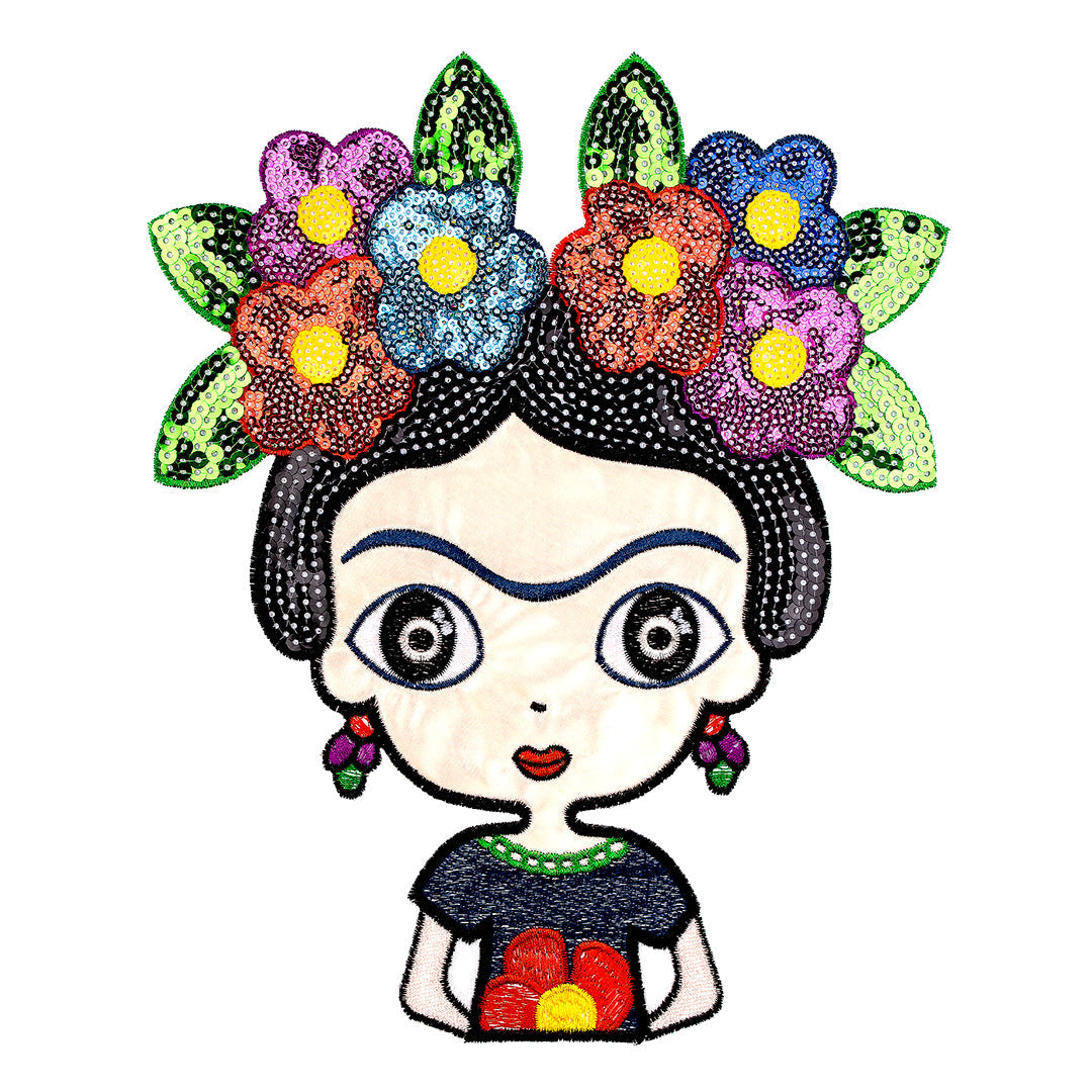 Parche Frida Flores Lentejuelas BY DELUXE Chile