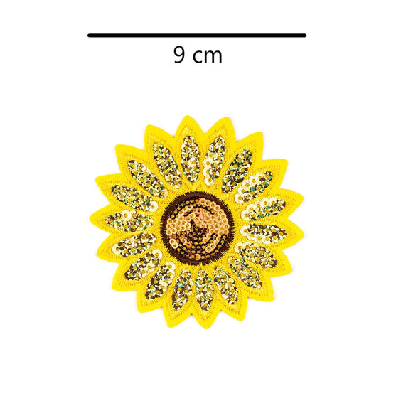 5 Unidades Parche Girasol Lentejuelas BY DELUXE Chile