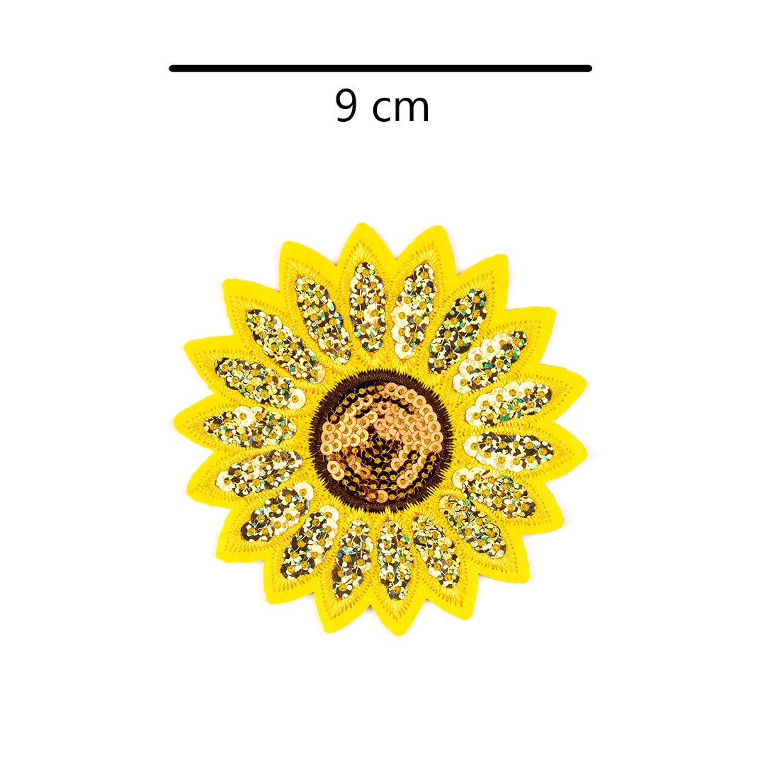 5 Unidades Parche Girasol Lentejuelas BY DELUXE Chile
