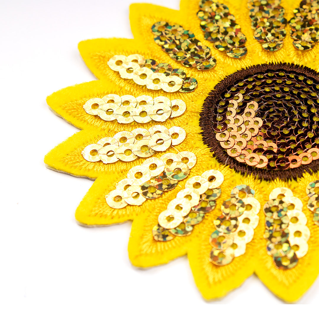 5 Unidades Parche Girasol Lentejuelas BY DELUXE Chile