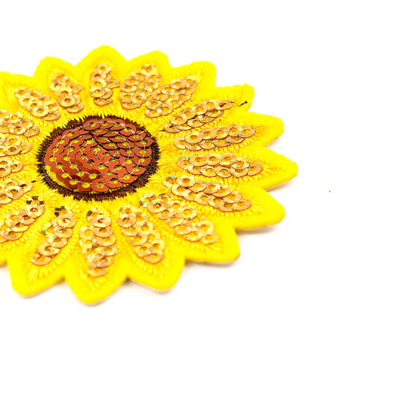 5 Unidades Parche Girasol Pequeño Lentejuelas BY DELUXE Chile