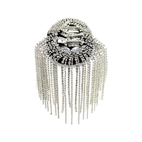 Charretera Piedras Brillantes Cadenas Plateada BY DELUXE Chile