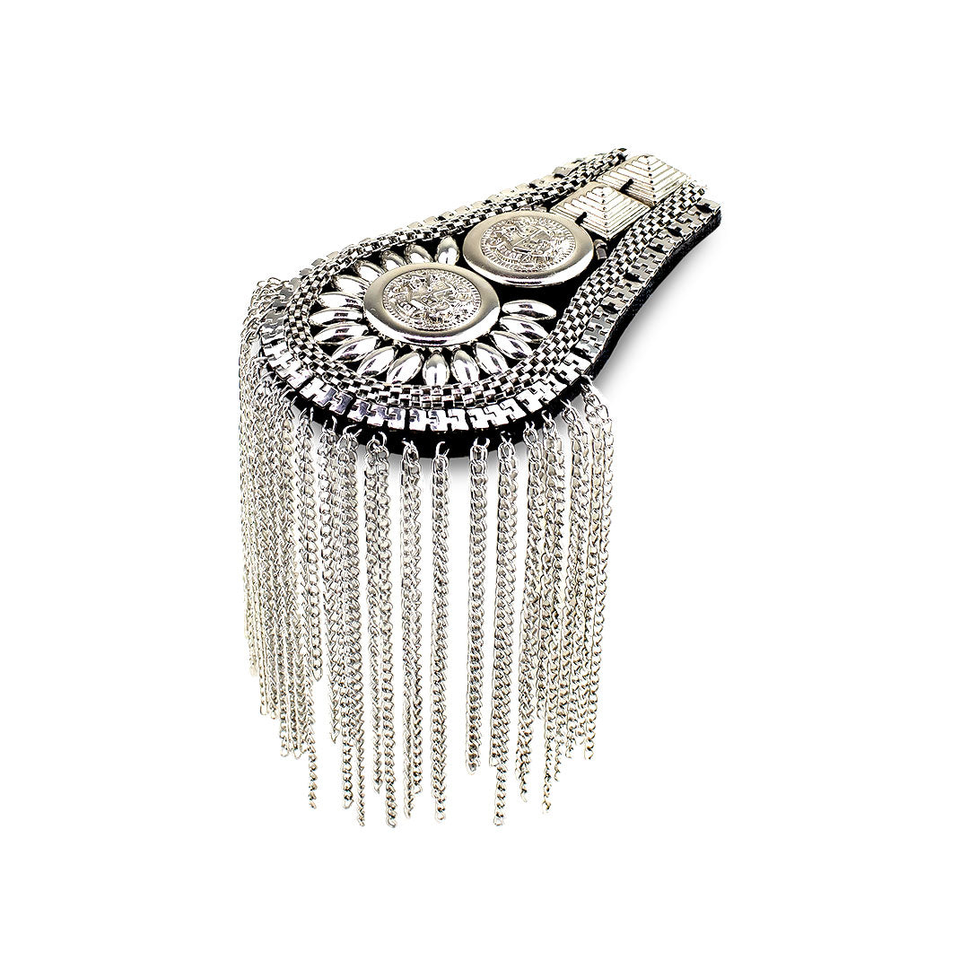 Charretera Escudos Cadenas Plateada BY DELUXE Chile