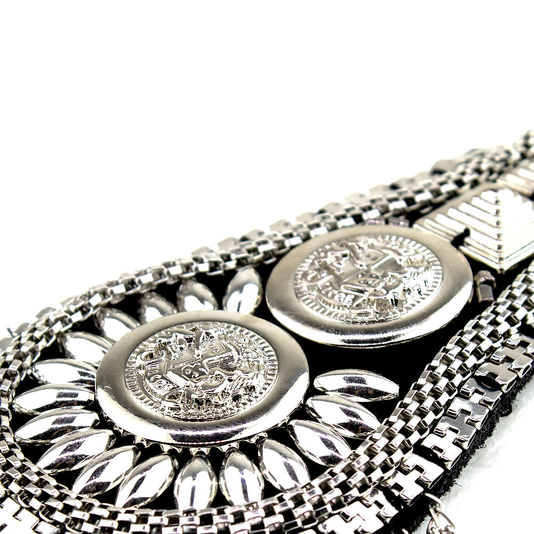 Charretera Escudos Cadenas Plateada BY DELUXE Chile