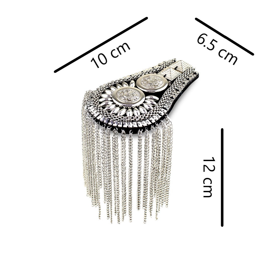 Charretera Escudos Cadenas Plateada BY DELUXE Chile