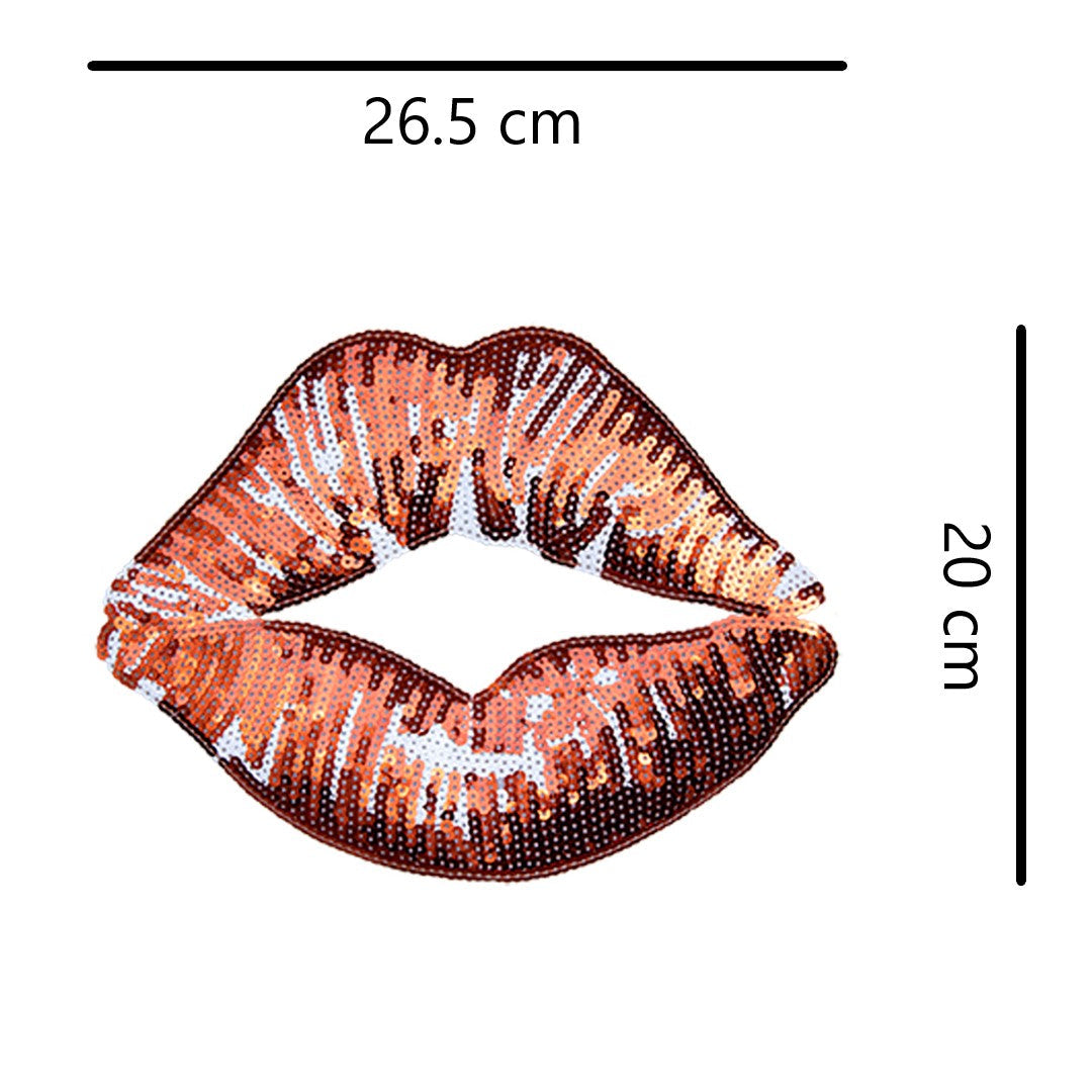 Parche Labios Cobre Lentejuelas BY DELUXE Chile