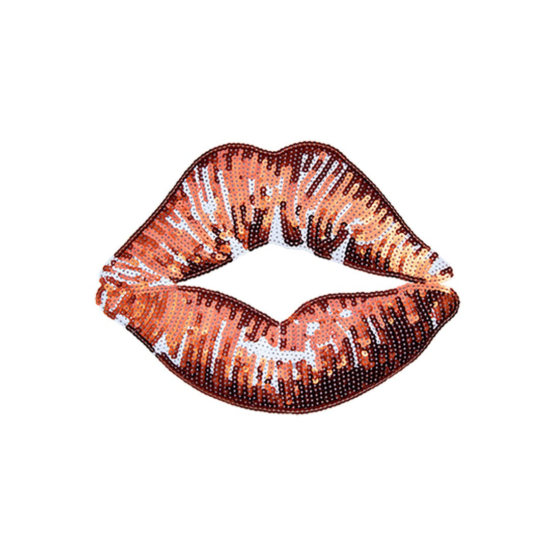Parche Labios Cobre Lentejuelas BY DELUXE Chile
