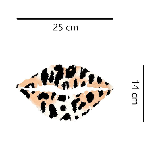 Parche Labios Animal Print Felpa Clara BY DELUXE Chile